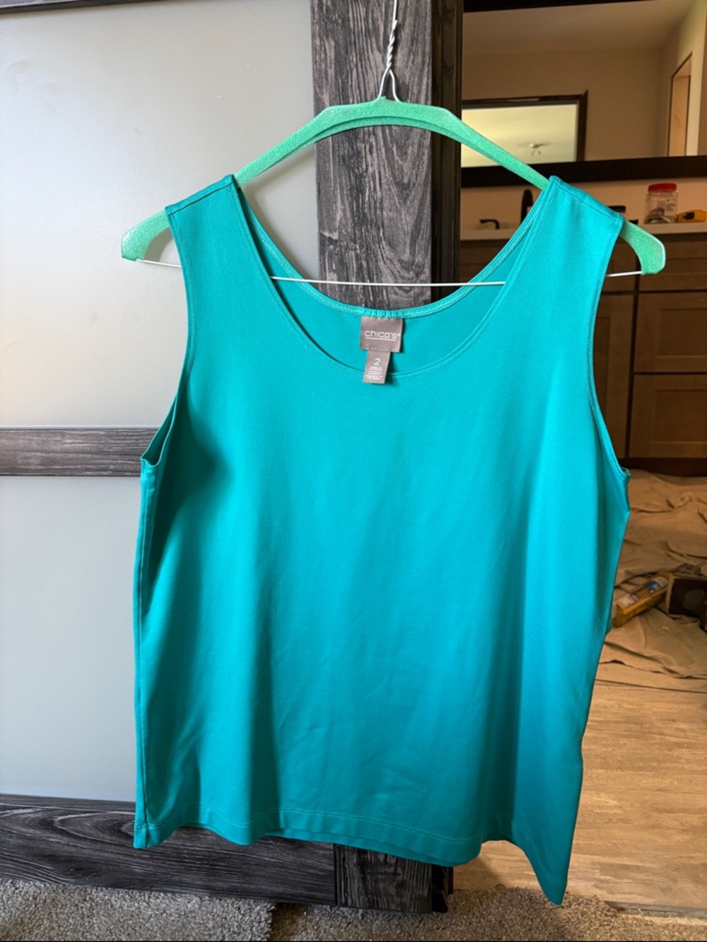 Chico's Bright Teal Scoop Neck Tank